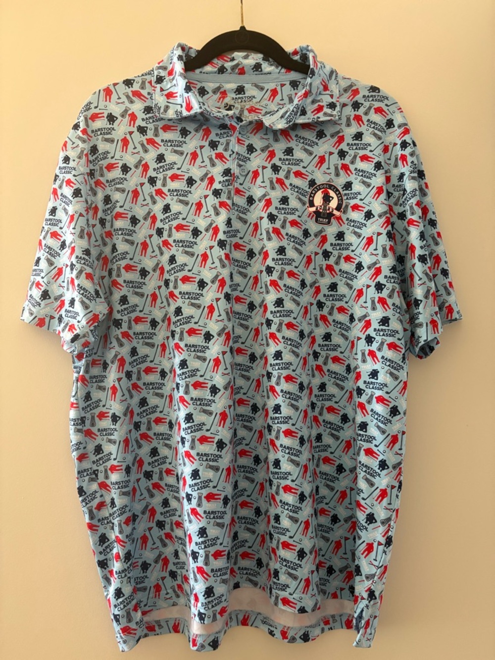 Barstool Classic Light Blue Printed Polo